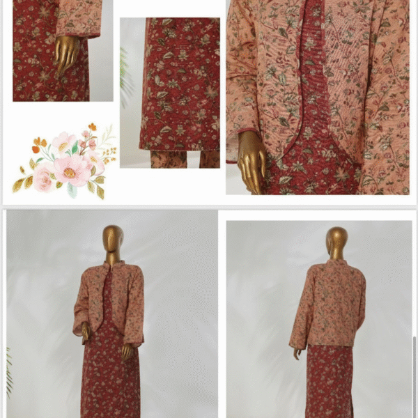 Bin Saeed – Long Coat & Short Jacket 3 Piece Collection