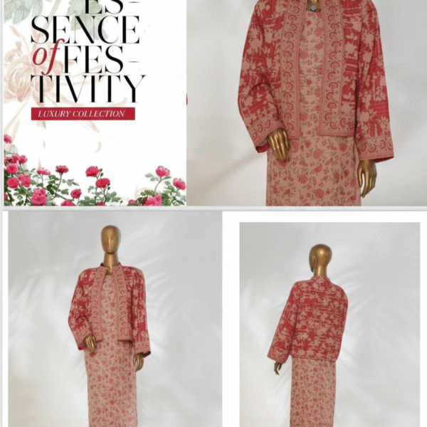 Bin Saeed – Long Coat & Short Jacket 3 Piece Collection