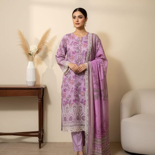 ✨ Amira Stitched Chikankari Embroidered Lawn 3Pc Collection ’25 | Premium Sadabahar Edition ✨