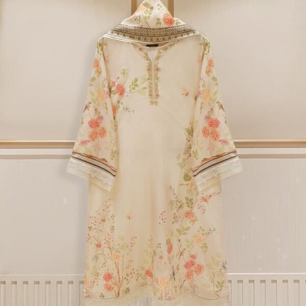 Agha Noor 2 Piece Lawn Shirt+Dupatta_S106834