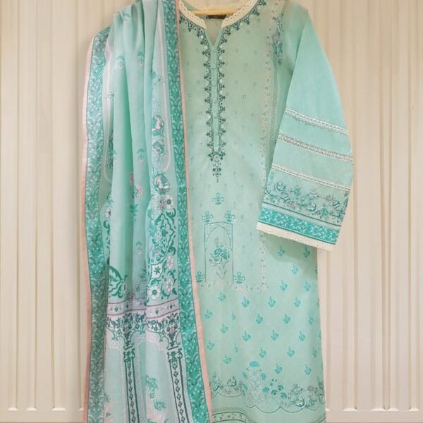 Agha Noor 2 Piece Lawn Shirt+Dupatta_S105740