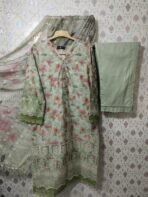 Sadabahar Luxury Exclusive Lawn Cutwork Chikenkari Embroidered 3Piece Stitched Collection 25. - Image 2