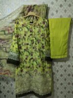 Sadabahar Luxury Exclusive Lawn Cutwork Chikenkari Embroidered 3Piece Stitched Collection 25. - Image 2