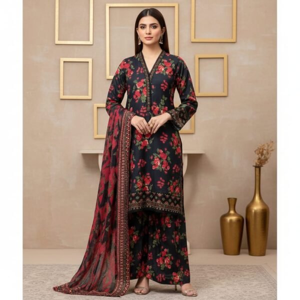 Sadabahar Malika Khaddar Winter Collection Vol 1 – Luxury Stitched 3Pc 2025