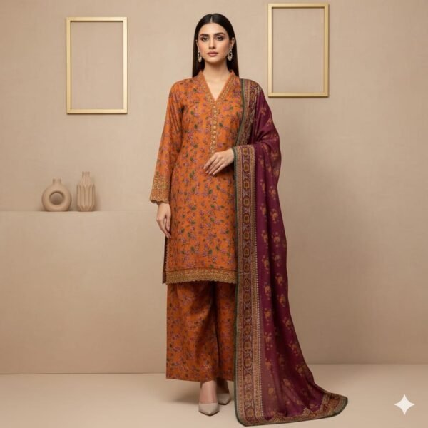 Sadabahar Malika Khaddar Winter Collection Vol 1 – Luxury Stitched 3Pc 2025