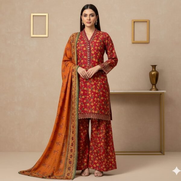 Sadabahar Malika Khaddar Winter Collection Vol 1 – Luxury Stitched 3Pc 2025