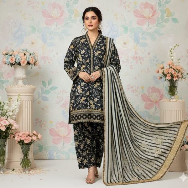 Sadabahar Malika Khaddar Winter Collection Vol 1 – Luxury Stitched 3Pc 2025