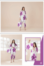 Tawakkal Stitched Digital Printed Swiss Shirt designs Stitched Digital Printed Swiss Voil Trouser with Complimentary Printed HandBag - Image 2