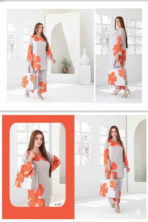 Tawakkal Stitched Digital Printed Swiss Shirt designs Stitched Digital Printed Swiss Voil Trouser with Complimentary Printed HandBag - Image 2