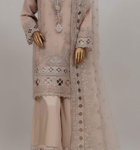 SADABAHAR LUXURY FORMAL FESTIVE MAHPARA ORGANZA EMBROIDERED 3PIECE STITCHED COLLECTION 2025