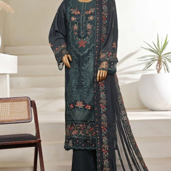 SADABAHAR STITCH LUXURY EMB LAWN 3PEC COLL'25