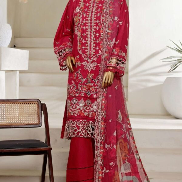 SADABAHAR STITCH LUXURY EMB LAWN 3PEC COLL'25