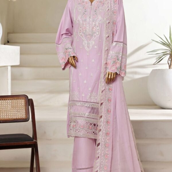 SADABAHAR STITCH LUXURY EMB LAWN 3PEC COLL'25