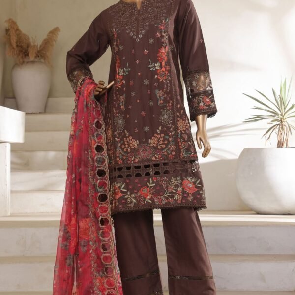 SADABAHAR STITCH LUXURY EMB LAWN 3PEC COLL'25