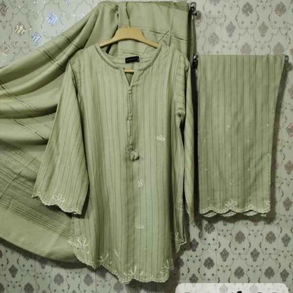 Sadabahar Vybe Dhanak Embroidery 3Piece Co-ord's Stitched Collection 2025