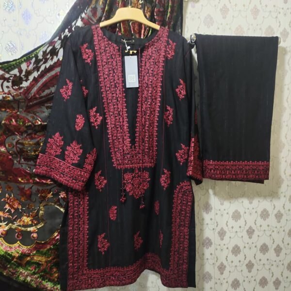 Sadabahar Luxury Dhanak Embroidery 3Piece Co-ord's With Palachi Shwal Stitched Collection 2025