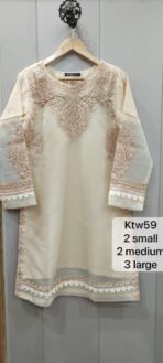 Tawakkal New Fancy Stitched Organza Kurti Collection - Image 2