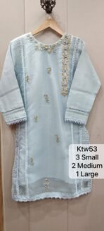 Tawakkal New Fancy Stitched Organza Kurti Collection - Image 2