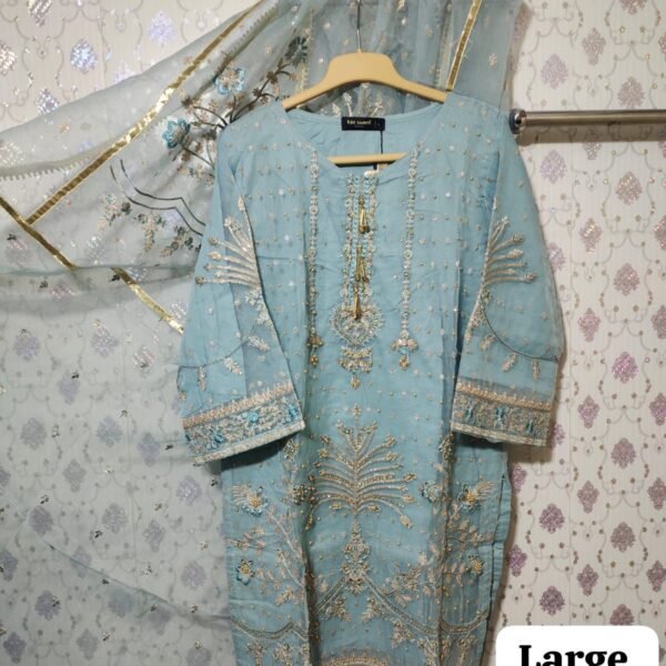 Binsaeed Orgenza dupata shirt 2 piece