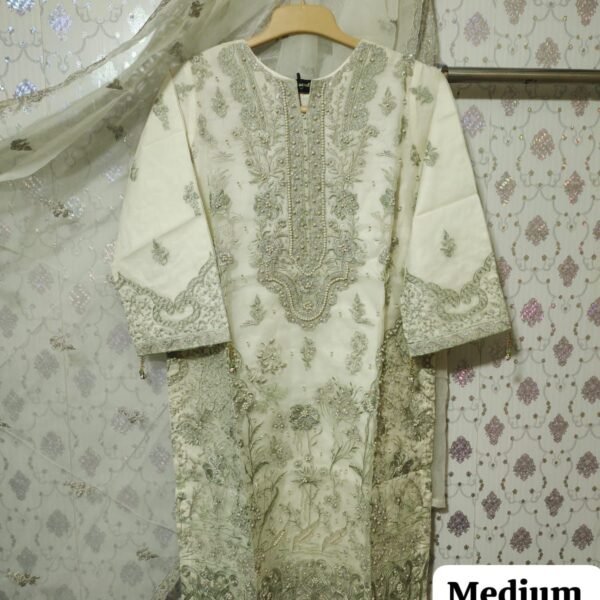 Binsaeed Orgenza dupata shirt 2 piece