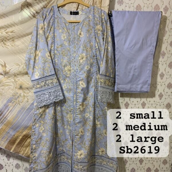 𝙎𝘼𝘿𝘼𝘽𝘼𝙃𝘼𝙍 𝙇𝙪𝙭𝙪𝙧𝙮 Lawn Long Length Heavy 𝙀𝙢𝙗 𝙒𝙞𝙩𝙝 𝘿𝙞𝙜𝙞𝙩𝙖𝙡 𝙇𝙖𝙬𝙣 𝘿𝙪𝙥𝙖𝙩𝙩a 𝟯𝙋𝙄𝙀𝘾𝙀 𝙎𝙏𝙄𝙏𝘾𝙃𝙀𝘿 𝘾𝙊𝙇𝙇𝙀𝘾𝙏𝙄𝙊𝙉 𝟮𝟬𝟮6