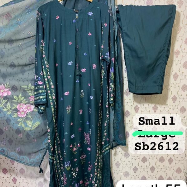 𝙎𝘼𝘿𝘼𝘽𝘼𝙃𝘼𝙍 𝙇𝙪𝙭𝙪𝙧𝙮 KAFTAN 𝙒𝙞𝙩𝙝 𝘿𝙞𝙜𝙞𝙩𝙖𝙡 Chiffon 𝘿𝙪𝙥𝙖𝙩𝙩𝙖 𝟯𝙋𝙄𝙀𝘾𝙀 𝙎𝙏𝙄𝙏𝘾𝙃𝙀𝘿 𝘾𝙊𝙇𝙇𝙀𝘾𝙏𝙄𝙊𝙉 𝟮𝟬𝟮6